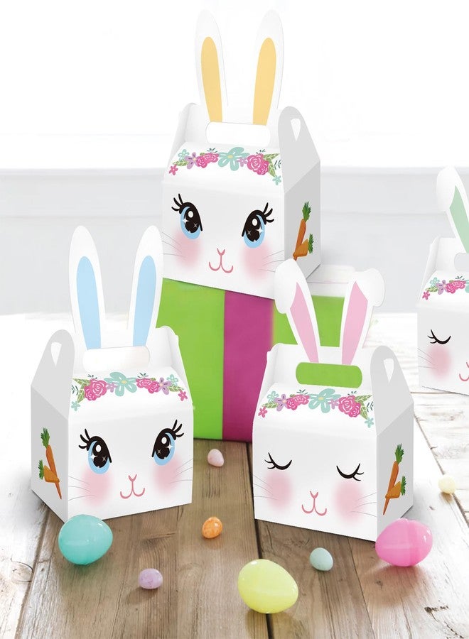 WEEPA Easter Treat Boxes 12 Pcs Happy Easter Party Favor Gift Box Cute Bunny Eggs Basket with Handle Rabbit Candy Goodies Box for Easter Party Decorations - Image 4
